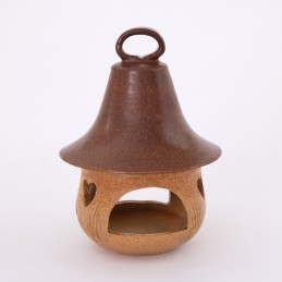 závěsné ptačí krmítko 18cm - kameninové krmítko (ruční výroba)