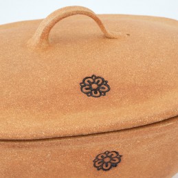 oválná forma na chleba - kameninová forma s poklicí na chleba (ruční výroba)