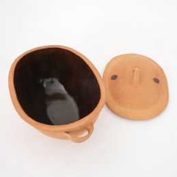 oválná forma na chleba - kameninová forma s poklicí na chleba (ruční výroba)