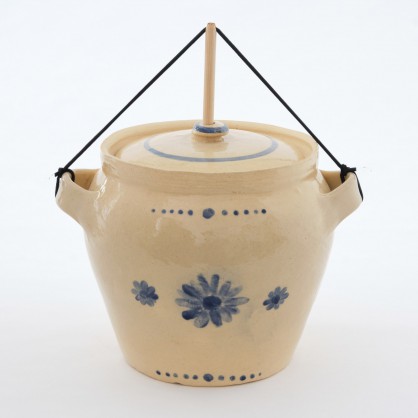 pickles 2L světlý - hrnec na kvašenou zeleninu buclatý (ruční výroba)