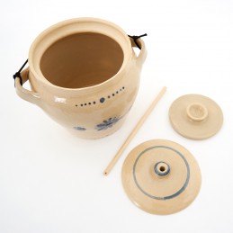 pickles 2L světlý - hrnec na kvašenou zeleninu buclatý (ruční výroba)