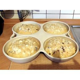 pekáč na buchty 4 misky - kameninový pekáč (ruční výroba)