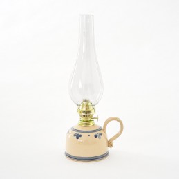 petrolejová lampa světlá - kameninová petrolejka (ruční výroba)