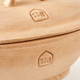 oválná forma na chleba neglazovaná - kameninová forma s poklicí na chleba (ruční výroba)