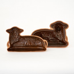 beránek dvoudílný velký - kameninová forma na beránka (ruční výroba)