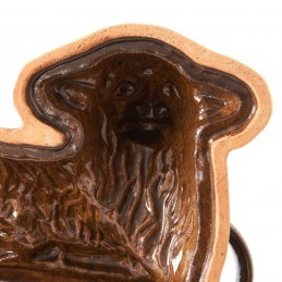 beránek dvoudílný velký celoglazovaný - kameninová forma na beránka (ruční výroba)