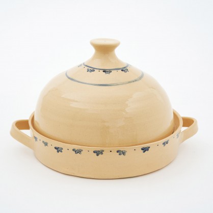 pekáč nejen na drůbež světlý - kameninový pekáč (ruční výroba)