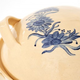 pekáč kulatý 3L s kupolí světlý - kameninová forma s poklicí na pečení (ruční výroba)