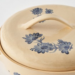 pekáč kulatý 3L s poklicí světlý - kameninový pekáč  (ruční výroba)