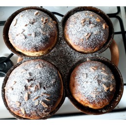 pekáč na buchty 4 misky velký - kameninový pekáč (ruční výroba)