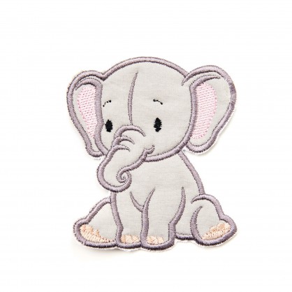 nášivka / záplata - slůně II - vyšívaná krajka