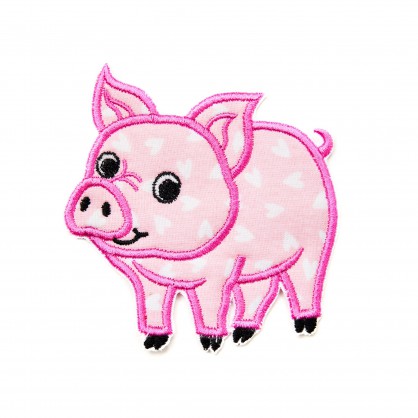 nášivka / záplata - prasátko - vyšívaná krajka