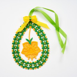 velikonoční dekorace III - velikonoční kytička - vyšívaná krajka