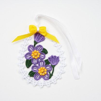 velikonoční dekorace IX - velikonoční jaterník - vyšívaná krajka