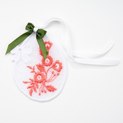 velikonoční dekorace XIV- velikonoční květy - vyšívaná krajka