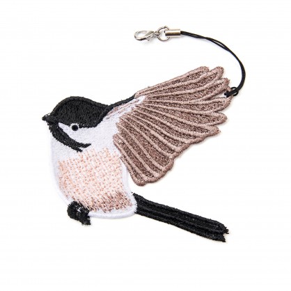 sojka - závěsná dekorace ptáček V - vyšívaná krajka