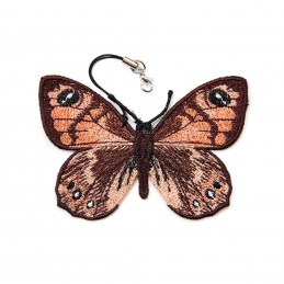 paví očko - závěsná dekorace motýl - vyšívaná krajka