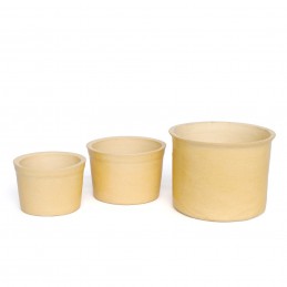 květináč kameninový prům. 13cm světlý (ruční výroba)