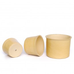 květináč kameninový prům. 13cm světlý (ruční výroba)