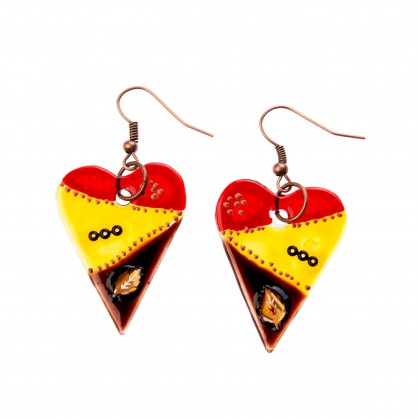 náušnice I - malované sklo (ruční výroba)