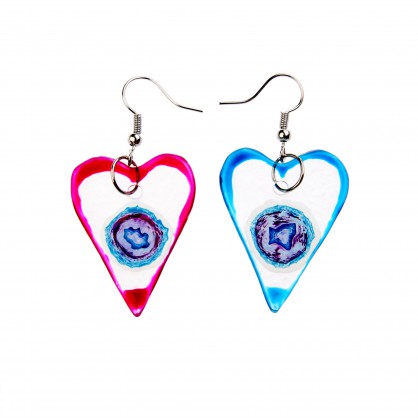 náušnice VI - malované sklo (ruční výroba)