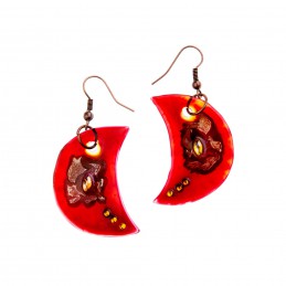 náušnice XII - malované sklo (ruční výroba)