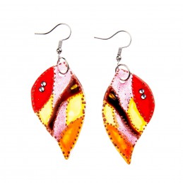 náušnice XVI - malované sklo (ruční výroba)