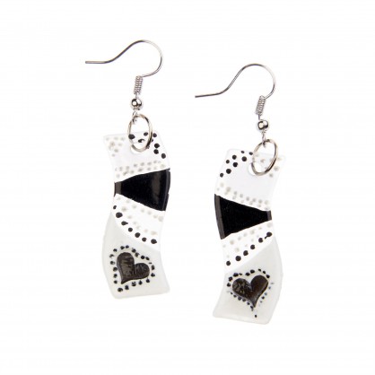 náušnice XVII - malované sklo (ruční výroba)