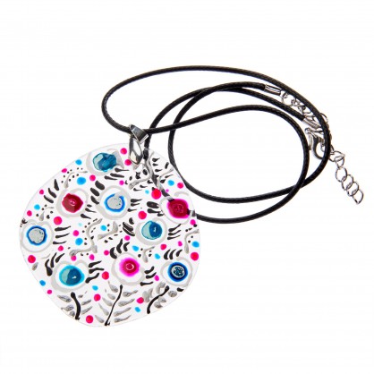 přívěsek V - malované sklo (ruční výroba)