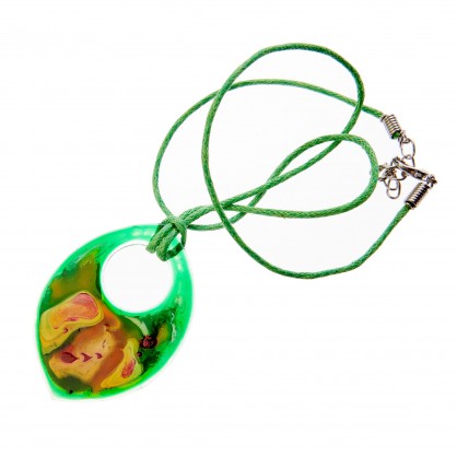 přívěsek XVII - malované sklo (ruční výroba)