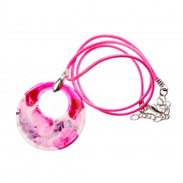 přívěsek XVIII - srdce - malované sklo (ruční výroba)