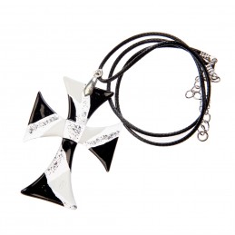 přívěsek XIX - srdce - malované sklo (ruční výroba)