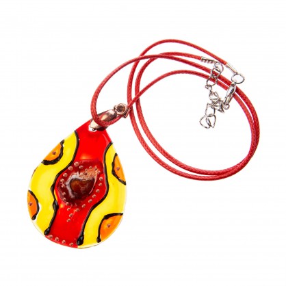 přívěsek XX - malované sklo (ruční výroba)