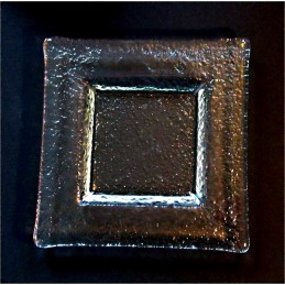 miska - číré sklo - svícen (ruční práce)