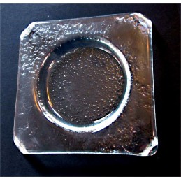 tác čtvercový čirý - lomené rohy - svícen (ruční práce)