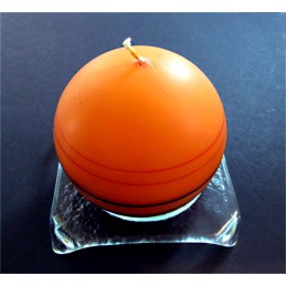 tác čtvercový čirý - lomené rohy - svícen (ruční práce)