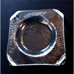 tác čtvercový čirý - lomené rohy - svícen (ruční práce)