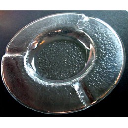 popelník skleněný čirý (ruční práce)