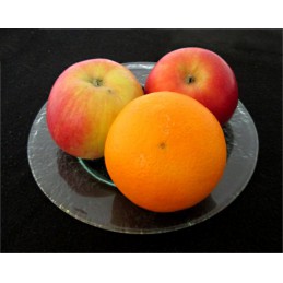 talíř kulatý čirý (ruční práce)