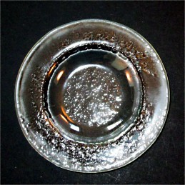 talíř kulatý čirý (ruční práce)