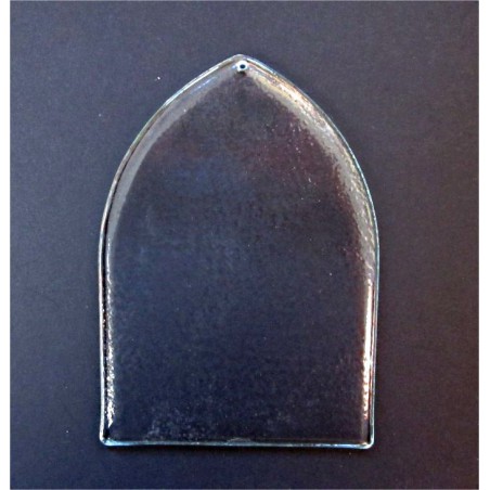 kaplička 14,5cm - závěsná dekorace - čiré sklo (ruční výroba)