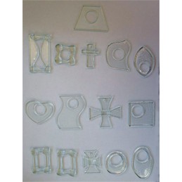 závěsná dekorace MIX 2 - čiré sklo (ruční práce)