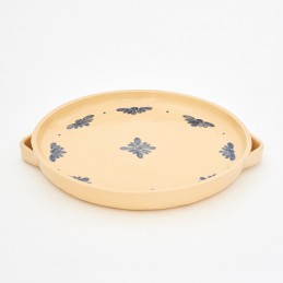 koláč / pizza prům. 28cm světlý - kameninová forma na pečení (ruční výroba)