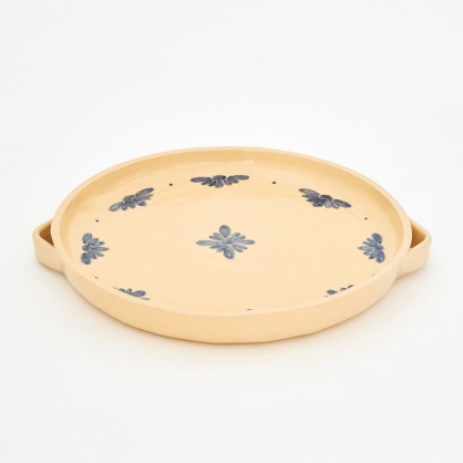 koláč / pizza prům. 28cm světlý - kameninová forma na pečení (ruční výroba)