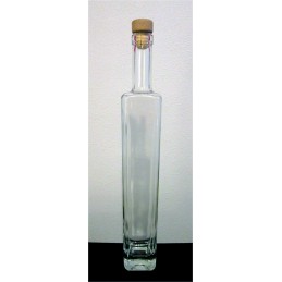 láhev 0,5 litru čtyřhran - lisované sklo