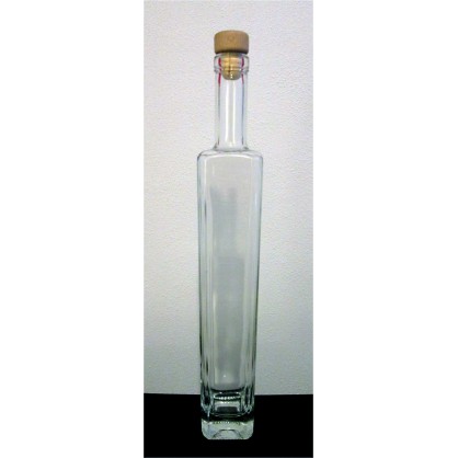láhev 0,5 lit. čtyřhran- lisované sklo