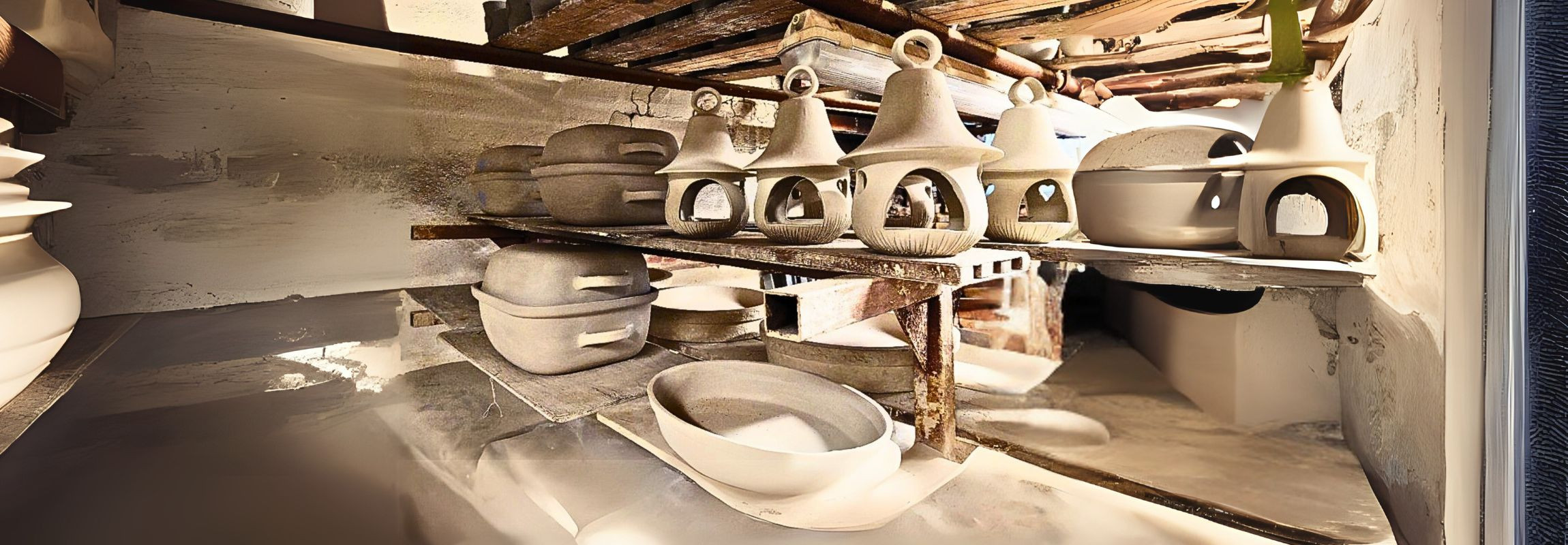 Pohled do hrnčířské dílny